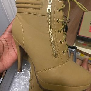 Khaki booties